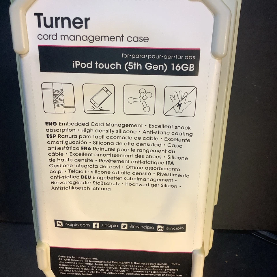 Funda de gestión de cables Incipio Turner para iPod Touch 5ta generación ~NUEVA~ Foto 2 de 2