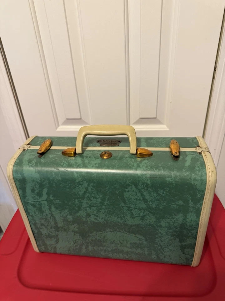 Samsonite Vintage Green Hard Shell Suitcase - Image 3 of 4