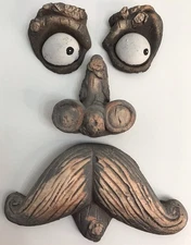 Bits And Pieces Decrative Yard Art Old Man Mr. Mustache Tree Hugger