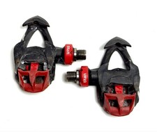 Time iClic Titan Pedali in Carbonio Bici da Strada Triathlon Nero Rosso 10,0 in