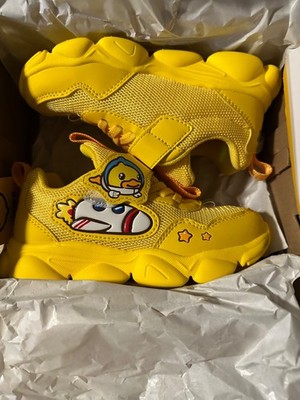 B Duck 12 US  Kids Colorful Duck Sneakers Yellow