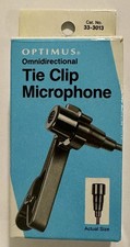 Optimus Tie Clip Omnidirectional Microphone New in Box 33-3013 Radio Shack