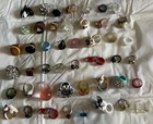 Vintage / Modern Costume Jewelry Ring Lot Of 46 Fun Classic Assorted Rings Junk