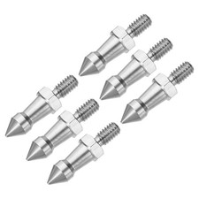Stainless Steel 1/4"20 Threaded Tripod Foot Spikes Mount Adapters 6 PCS