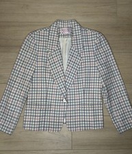 Vintage Pendleton 100 Virgin Wool Houndstooth Tweed Blazer, Women s 8 Petite