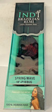 Bobbi Boss Indi Brazilian Remi 100 Human Hair Spring Wave 18" Color 1B/Burgundy