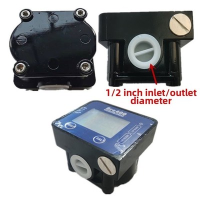 Electronic Digital Display Oil Pressure Gauge Gear Flow Meter 1/2 Metering Gauge