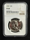 1959 Silver Proof Franklin Half Dollar NGC PF 68