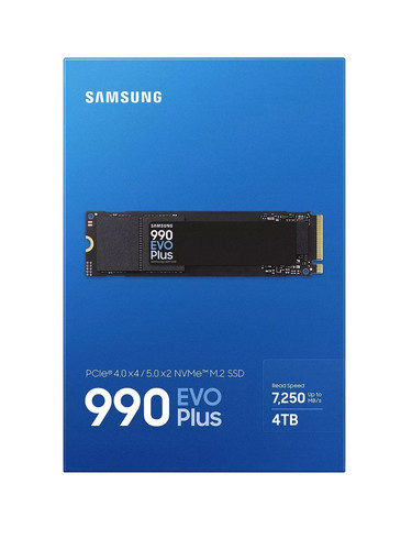 Samsung 4TB 990 Evo Plus PCle 4.0 x4 /5.0 x2 NVMe M.2 SSD MZ-V9S4T0BW - Bild 1 von 9