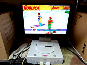 Sega Saturn White Console 3D Multi controller Game soft case Nights Japan