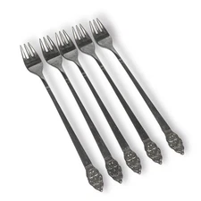 Vinland Oneida Community Stainless Flatware - Lot of 5 Cocktail / Seafood Forks