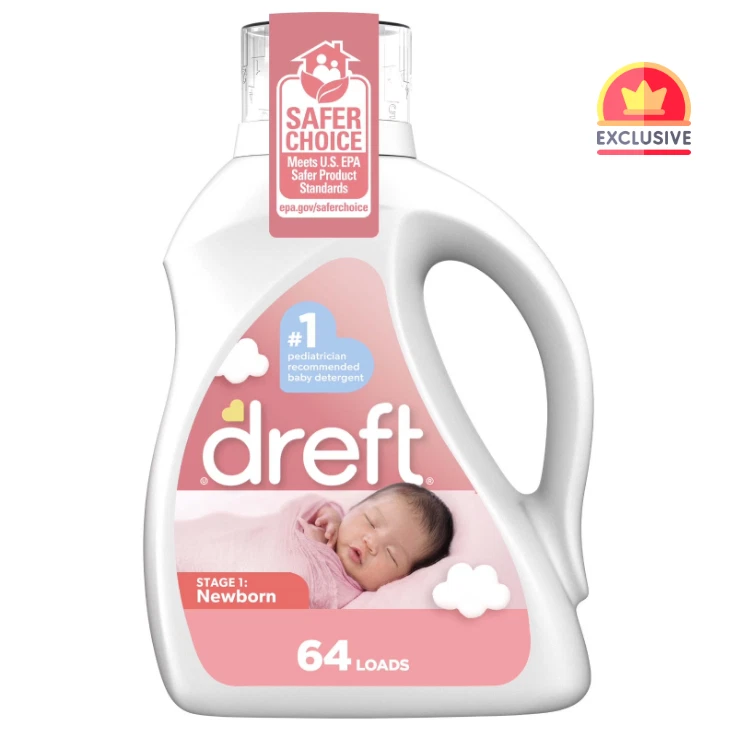 Dreft Newborn Baby Liquid Laundry Detergent, Sensitive Skin, Hypoallergenic, 64
Opens in a new windo