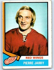 1974-75 Topps #171 Pierre Jarry Creases+ Draft 6th Overall Detroit Red Wings