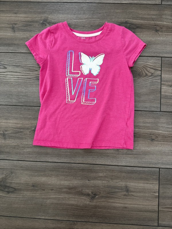 Girls Pink Love Tshirt - Epic Threads - Size 6
