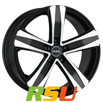 MAK Stone 5 black mirror 6.5x16'' ET65 LK5 130 ML 78.1 Alufelgen 16 Zoll