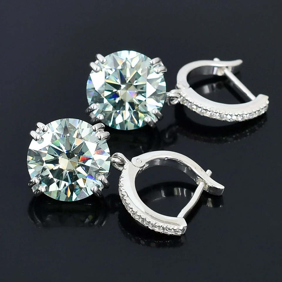16Ct Certified Blue Diamond Earrings, FREE Diamond studs-! VIDEO-No Tariffs. - Image 3 of 4