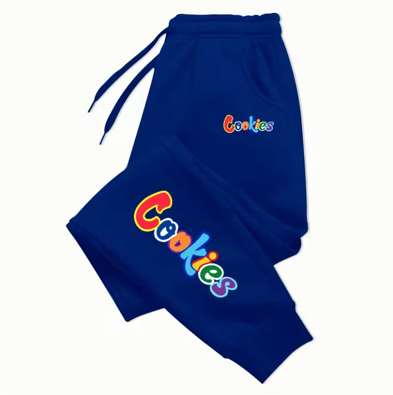 Casual Draw String Sweat Pants Joggers With Colorful Cookies Print - Image 3 of 4