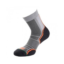 Image of 1000 Mile Mens Trail Socks (Pack of 2)3 UK-5 UK Grey/Orange CS231
