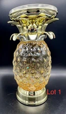 Bath & Body Works Pineapple Light Up Glitter Candle Holder Pedestal, *NOS* Lot 1