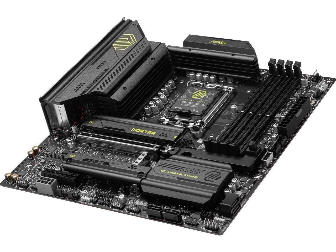 MSI MAG B860M MORTAR WIFI LGA 1851 Intel B860 SATA 6Gb/s DDR5 CI-E x16 slot  M.2