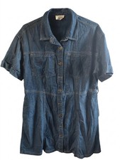 Target Denim Shirt Dress - Women's Mid-Blue Cotton Size 10