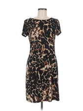 AB Studio Women Brown Casual Dress M