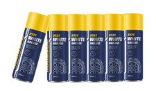 6x Mannol White Grease / Weißes Fett Spray - Schmierstoffe 450 ml (8121)