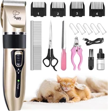 Dog Clippers for Grooming, Low Noise, Electric Quiet, Adjustable Clipper Comb fo
