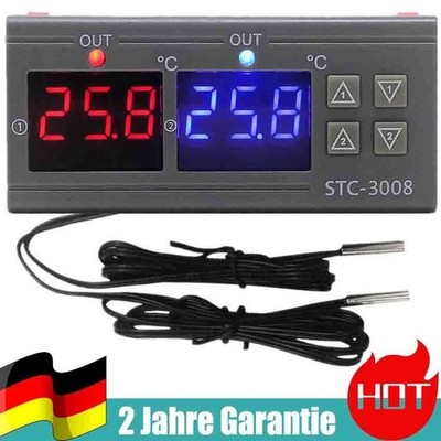 220V STC-3008Digitaler Temperatur Regler Dual Digital Display Temperaturregler S