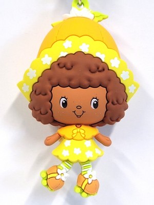 3D Foam Figural Blind Bag Clip Strawberry Shortcake Series 2 Orange on Stakes