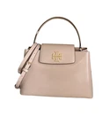 TORY BURCH BRITTEN PATENT 149637 DEVON SAND SATCHEL LEATHER WOMENS HANDBAG