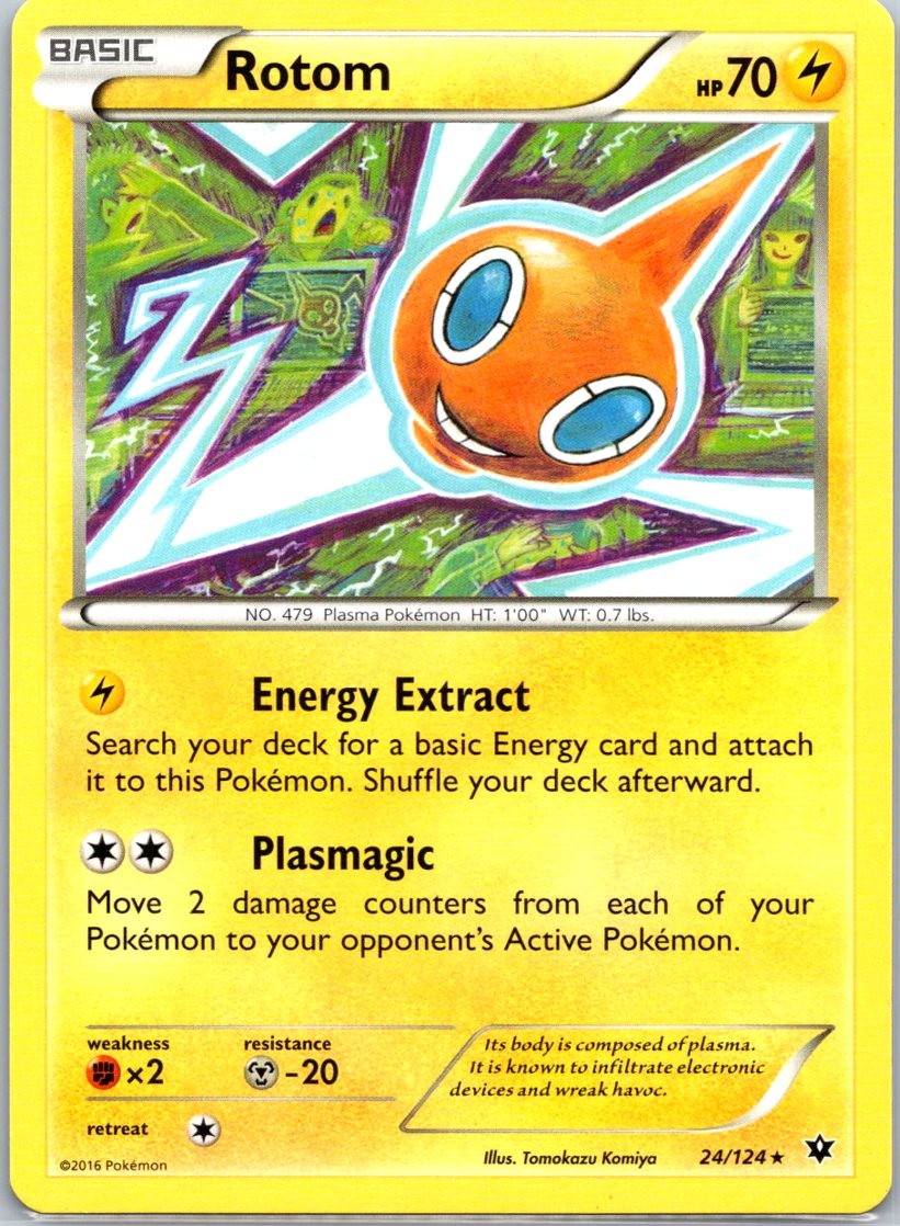 Rotom 24/124 Rare XY - Fates Collide 2016 NM