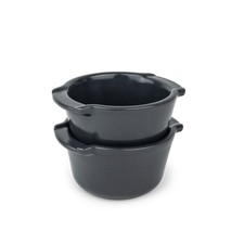 PEUGEOT 2er Set Mini Auflaufform APOLLIA 11cm Schiefergrau Backofen Dessertform