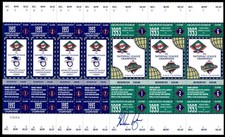 1993 Texas Rangers Phantom Playoff/World Series Tickets - Nolan Ryan Autograph