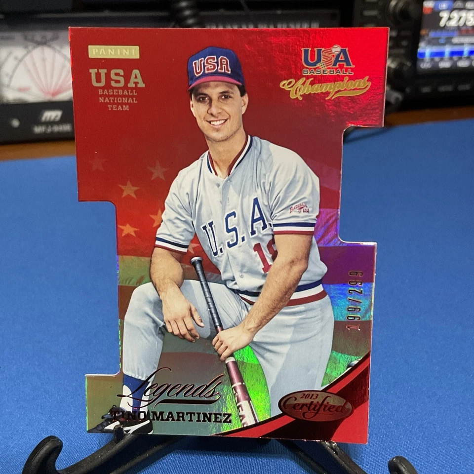 2013 年美国棒球冠军传奇模切镜红色蒂诺·马丁内斯/299🔥 — 第 3/4 张图片