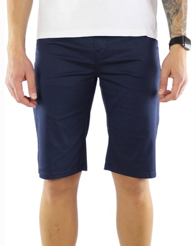 Bermuda Uomo Elegante Cotone Blu Nero Grigio Slim Pantalone Corto  Pantaloncini | eBay