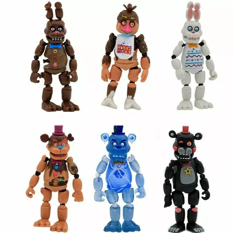 Set of 5 pcs FNAF Action Figures, Inspired by Five Nights at Freddy's  Action Figures Toys Dolls Gifts Cake Toppers, Toys Dolls, Holiday Toy Gifts  for Kids, 6 inches (FNAF 1 Action