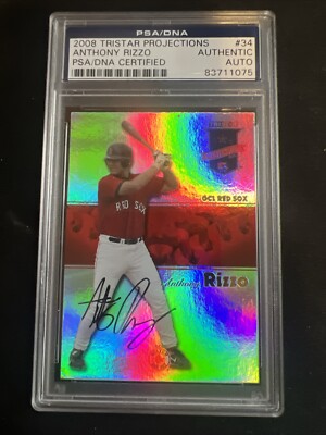 2008 TRISTAR PROjections Anthony Rizzo #34 PSA/DNA Certified Authentic Auto