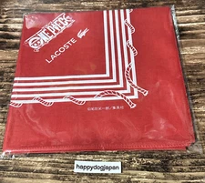 LACOSTE × ONE PIECE Crocodile Red Bandana Novelty Limited Made in JAPAN