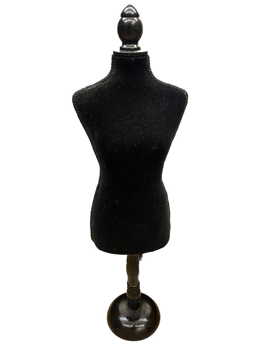 Black Velvet Mini Torso Female Dress Form Mannequin Jewelry/Sewing Display  | eBay