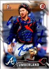 Brett Cumberland autographed Baseball Card (Braves) 2017 Bowman 1st Rookie #BD26