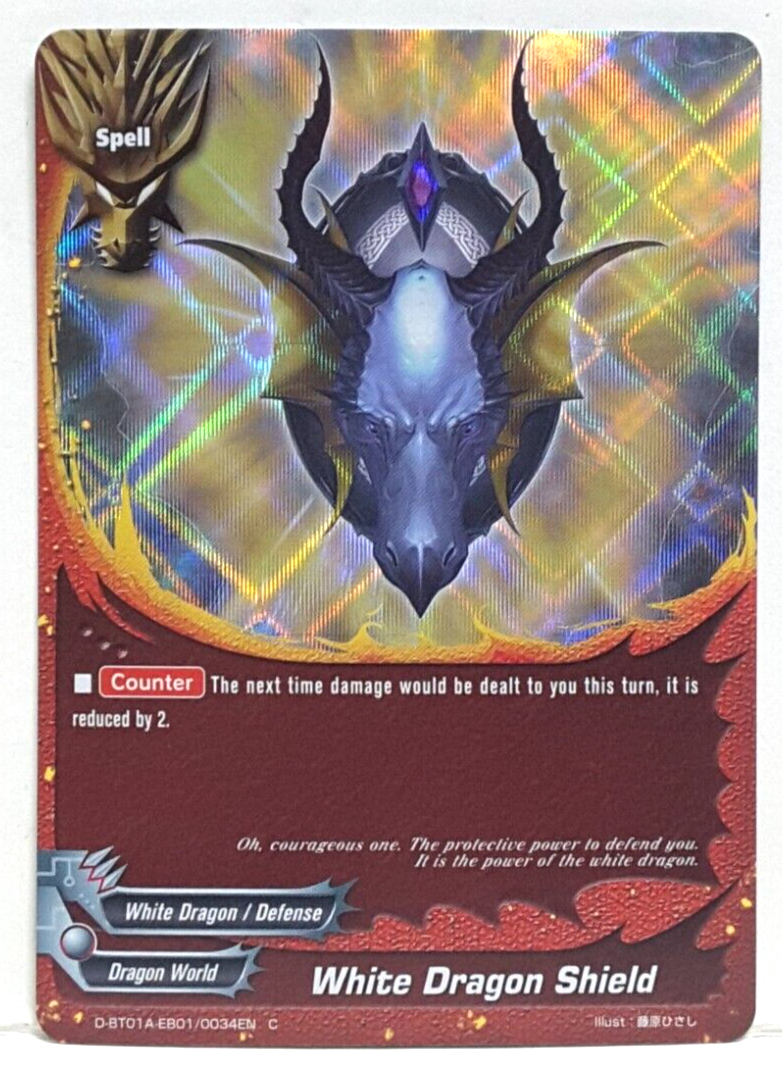 Bushiroad Future Card Buddyfight White Dragon Shield D-BT01A-EB01