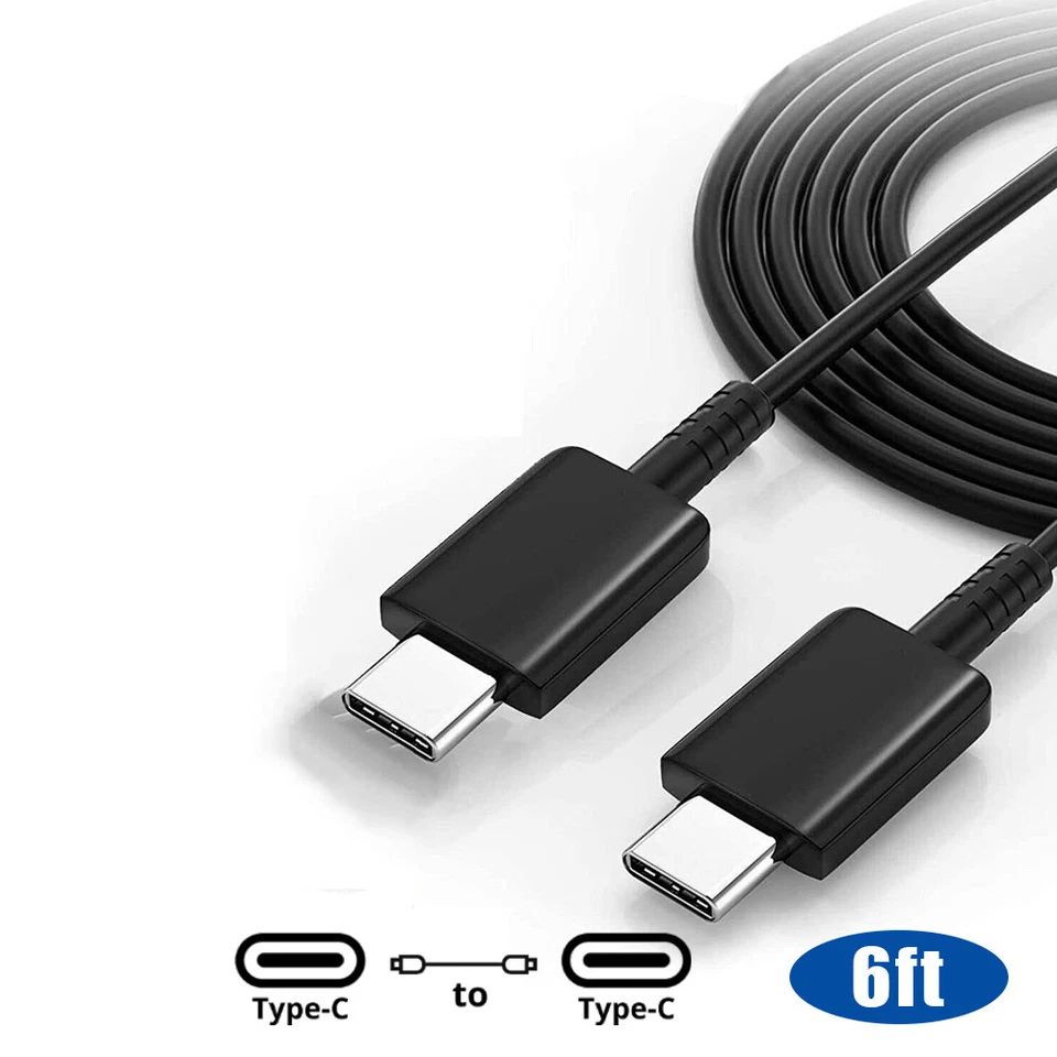 Cable de carga de pared 45W PD tipo c Android 6 pies para Galaxy S23 S22+ G Foto 4 de 4