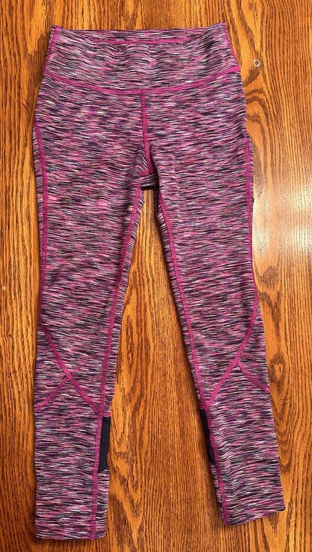 All in Motion Girls Youth Leggings Size 7/8 Pink Heather EUC Ankle
