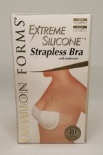 FASHION FORMS EXTREME SILICONE STRAPLESS BACKLESS UNDERWIRE BRA NUDE SIZE C 30