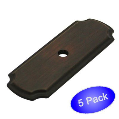 *5 Pack* Cosmas Oil Rubbed Bronze Cabinet Knob Backplate #B-112ORB