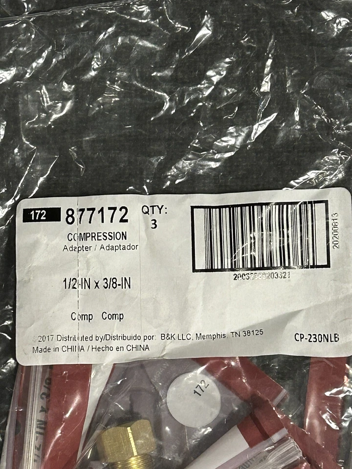 Lot Of 12 Pieces Proline  1/2 in. Threaded Flare x 3/8  Brass Adapter Coupling - Image 4 of 4