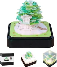 3D Art Calendar Memo Pad 2024, Creative Time Piece Calendar Sakura Tree Rip Away