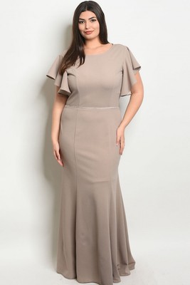 tan maxi dress