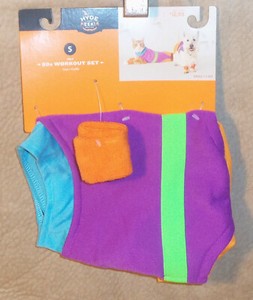 NEW Hyde & EEK! Boutique Dog Cat Costume 1980s Workout Set - SMALL up to 25 lbs